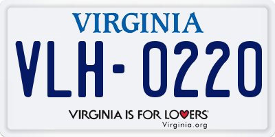 VA license plate VLH0220