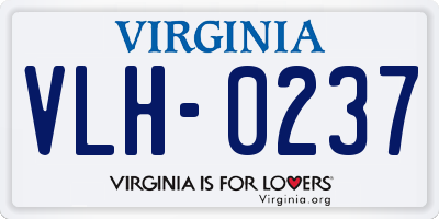 VA license plate VLH0237