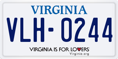 VA license plate VLH0244