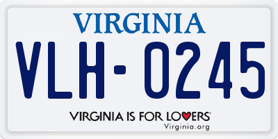 VA license plate VLH0245