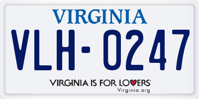 VA license plate VLH0247