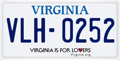 VA license plate VLH0252