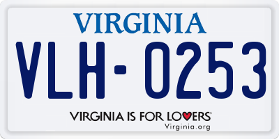 VA license plate VLH0253