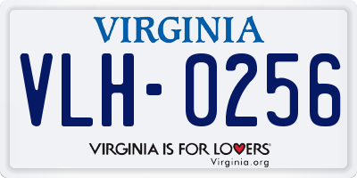 VA license plate VLH0256