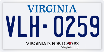VA license plate VLH0259