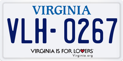 VA license plate VLH0267