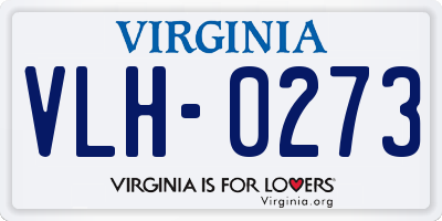 VA license plate VLH0273