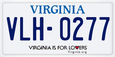 VA license plate VLH0277