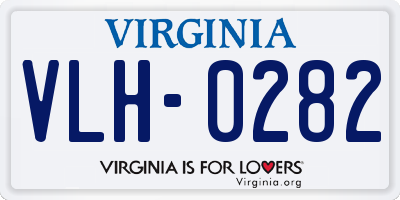VA license plate VLH0282