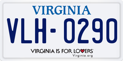 VA license plate VLH0290
