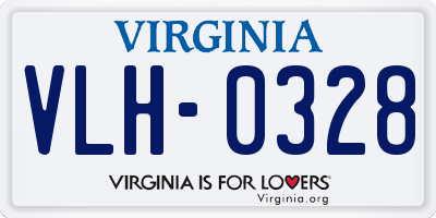 VA license plate VLH0328