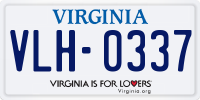 VA license plate VLH0337