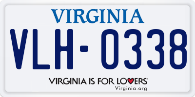 VA license plate VLH0338