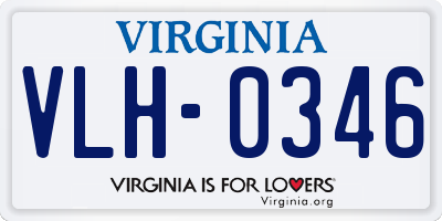 VA license plate VLH0346
