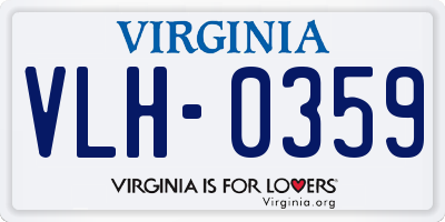 VA license plate VLH0359