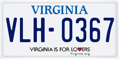VA license plate VLH0367