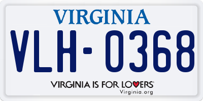 VA license plate VLH0368