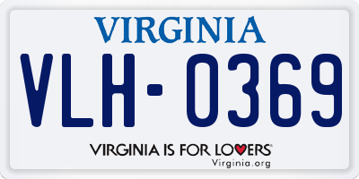 VA license plate VLH0369