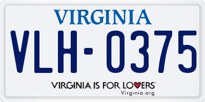 VA license plate VLH0375