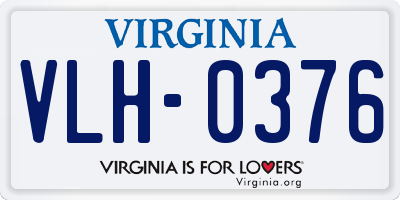 VA license plate VLH0376