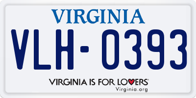 VA license plate VLH0393