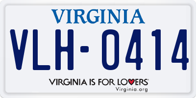 VA license plate VLH0414