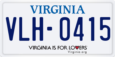VA license plate VLH0415