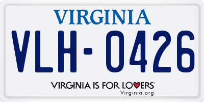 VA license plate VLH0426