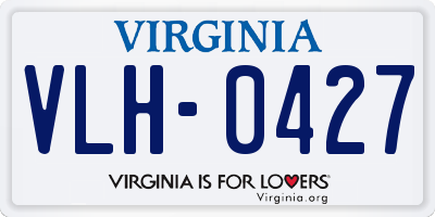 VA license plate VLH0427