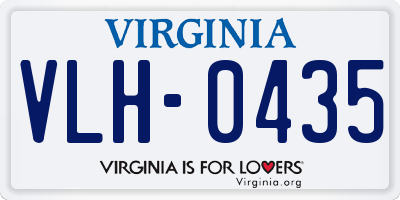 VA license plate VLH0435