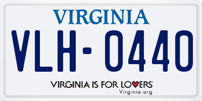 VA license plate VLH0440