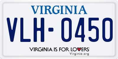 VA license plate VLH0450
