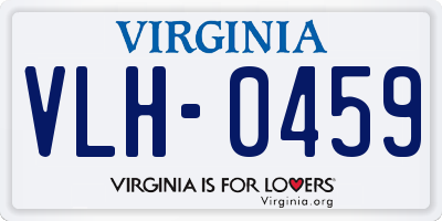 VA license plate VLH0459