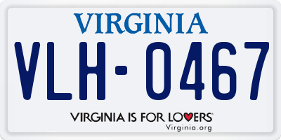 VA license plate VLH0467