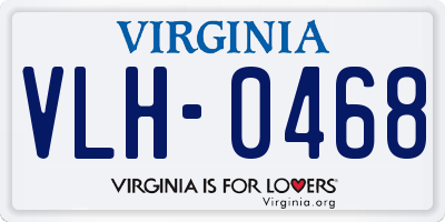 VA license plate VLH0468