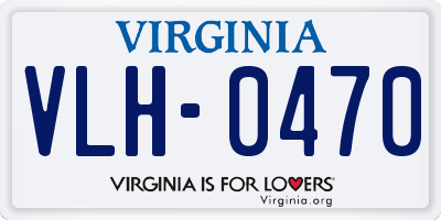 VA license plate VLH0470