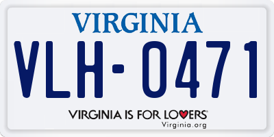 VA license plate VLH0471