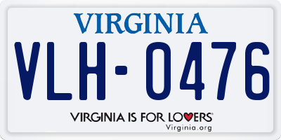 VA license plate VLH0476