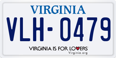 VA license plate VLH0479