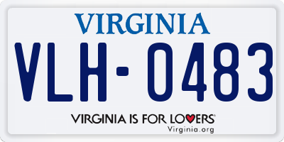 VA license plate VLH0483