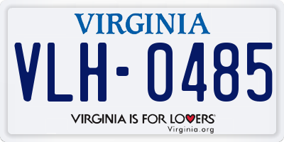 VA license plate VLH0485