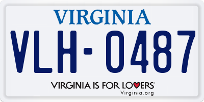 VA license plate VLH0487