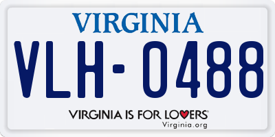 VA license plate VLH0488