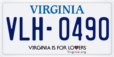 VA license plate VLH0490