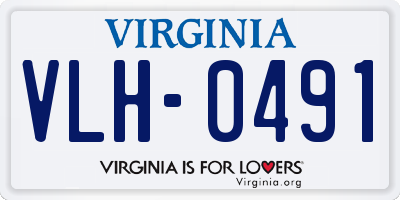 VA license plate VLH0491