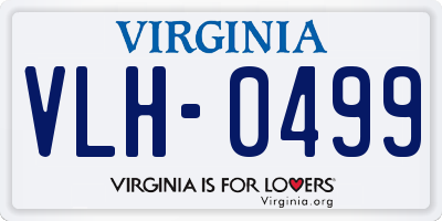 VA license plate VLH0499