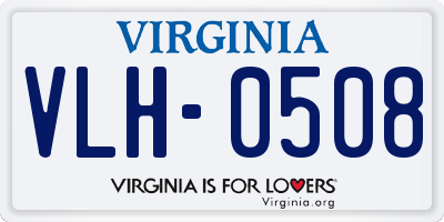 VA license plate VLH0508