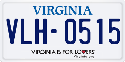 VA license plate VLH0515