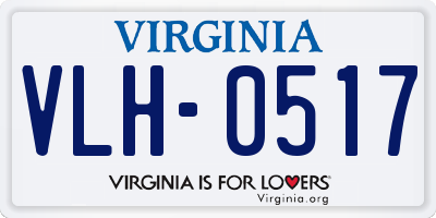 VA license plate VLH0517