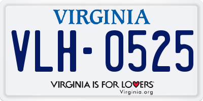 VA license plate VLH0525